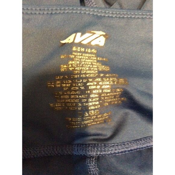 Avia Leggings Small Navy Polyester/Spandex - Picture 3 of 4